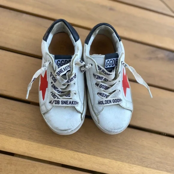 Golden Goose White and Red Sneakers Classic Style - Picture 1 of 4